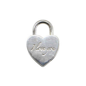 TIFFANY&Co. Tiffany Heart Lock Charm Pendant Top, SV925 Silver, Women's